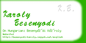 karoly besenyodi business card